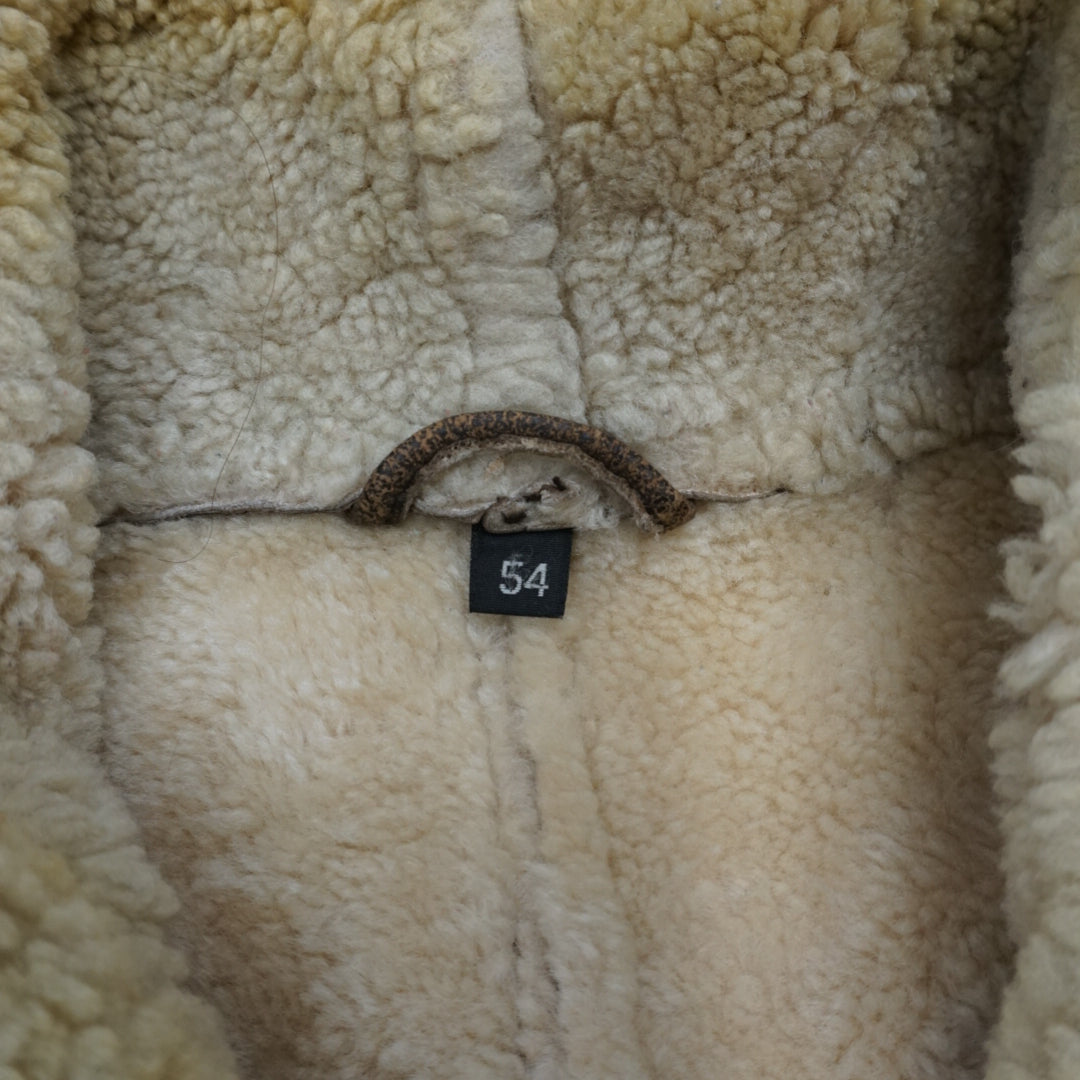 90s Negrato Shearling Aviator Leather Jacket