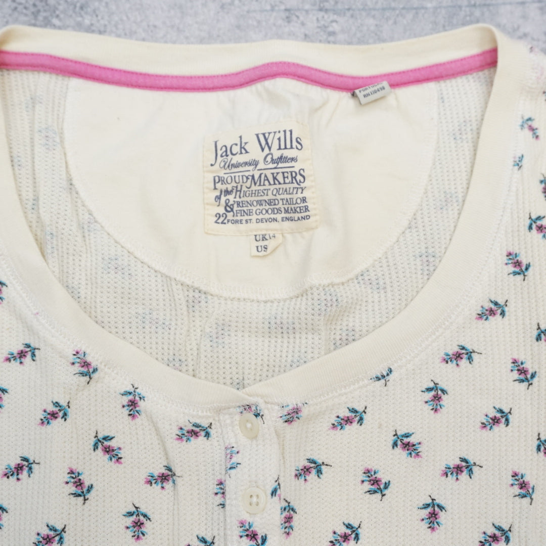 Jack Wills Floral Print Top Long Sleeve