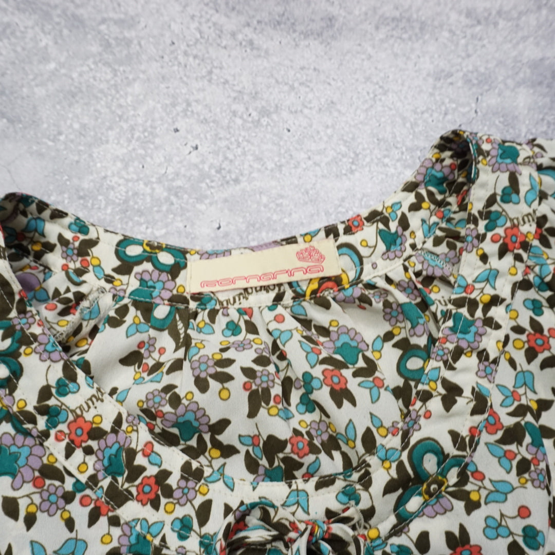 2000s Fornarina Floral Print Blouse