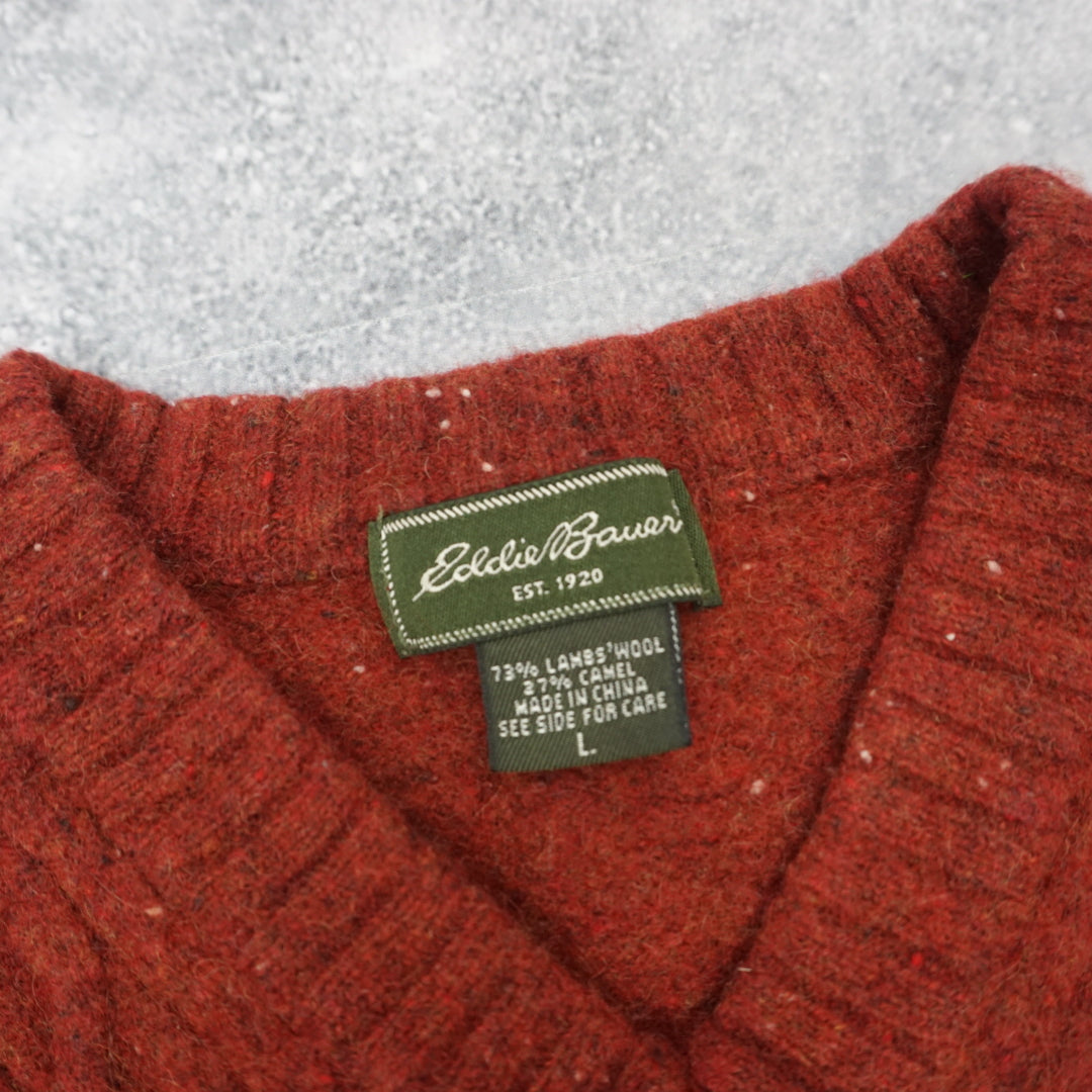 2000s Eddie Bauer Lambswool Camel Blend Sweater