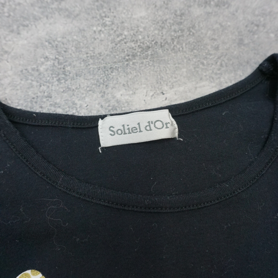 Soliel d'Or Dolce Mara Graphic Cropped T-Shirt