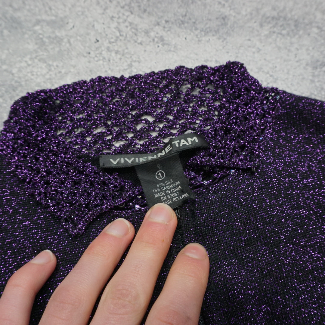 Vivienne Tam Glitter Zip Up