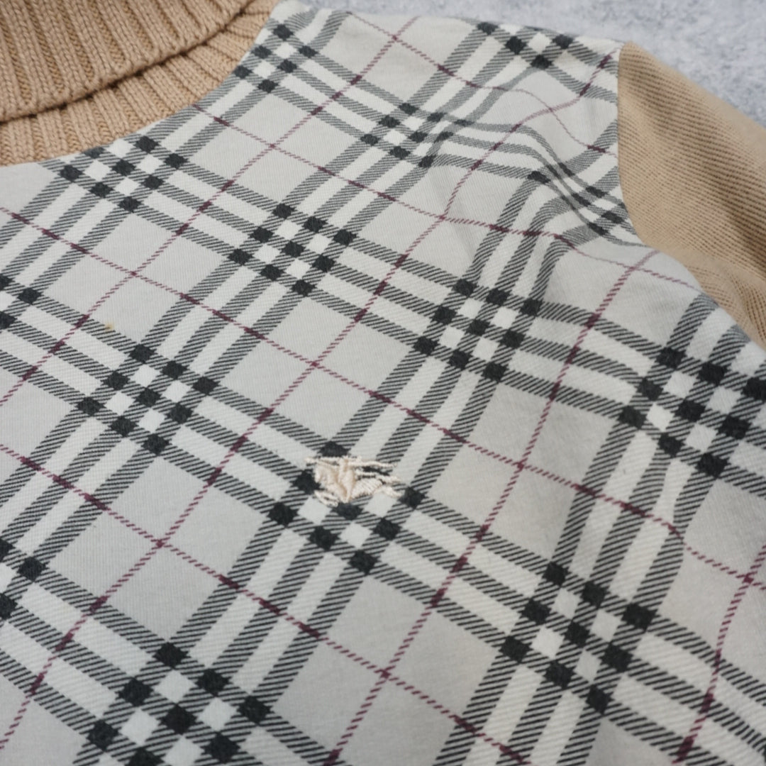 2000s Burberry London Nova Check Turtleneck Sweater