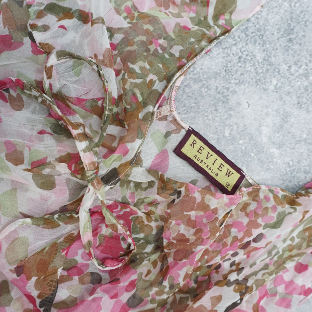 2000s Review Sheer Floral Top