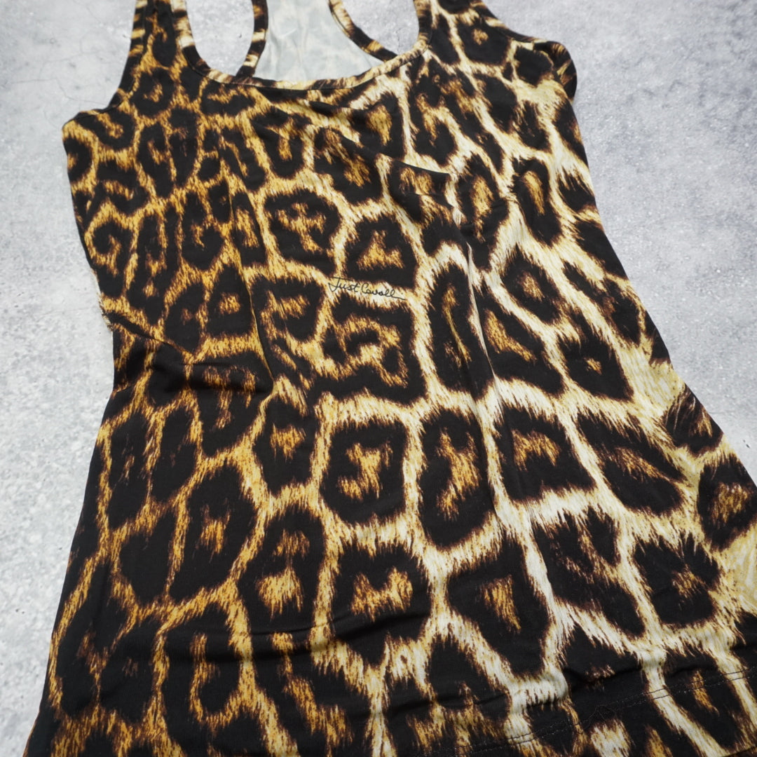 2000s Just Cavalli Leopard Print Tank Top