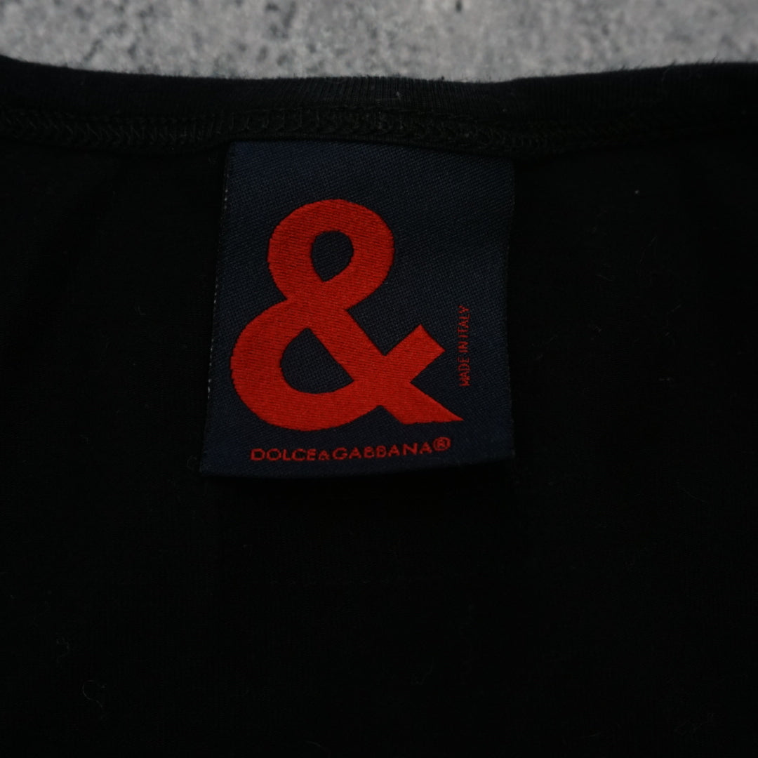 2000s Dolce&Gabbana Racerback Fitted Tank Top