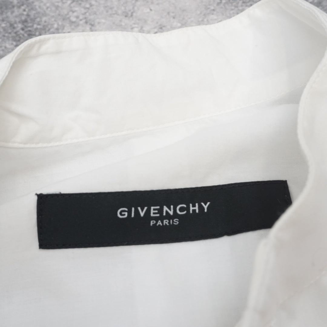 2000s Givenchy Band Collar Oversized Shirt
