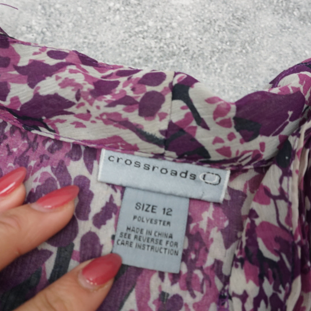 2000s Crossroads Floral Patterned Top