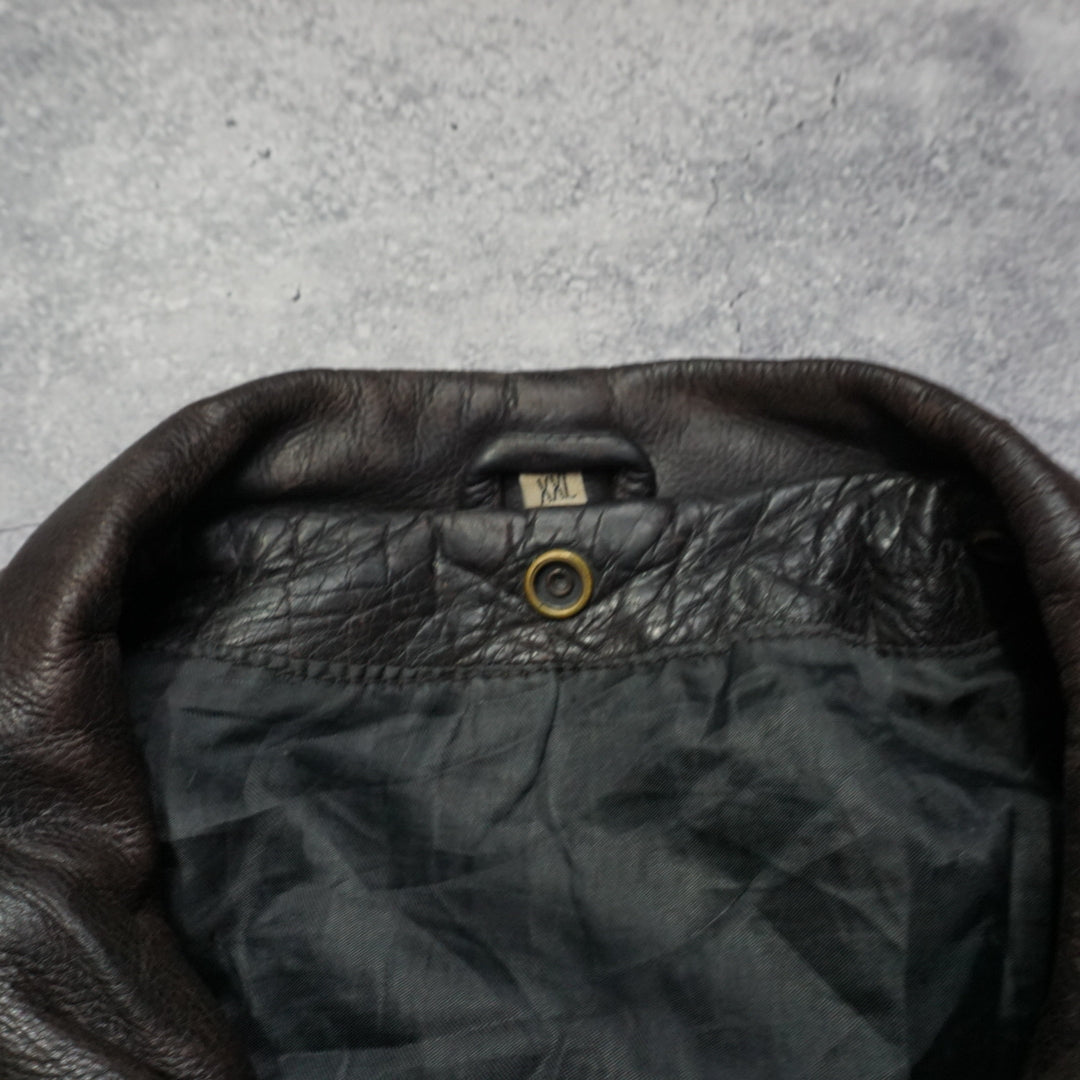 90s Aviator Leather Jacket