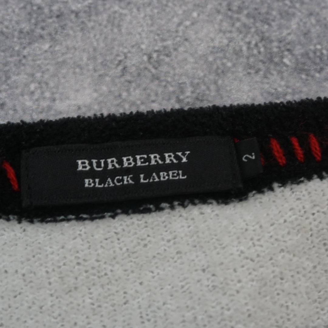 2000s Burberry Black Label Striped V-neck Sweater