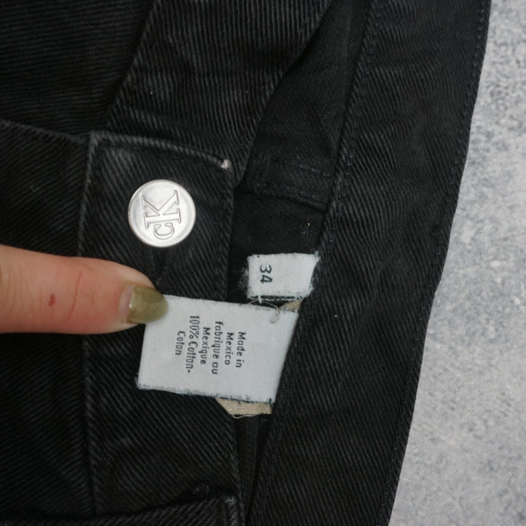 90s Calvin Klein Black Straight Jeans