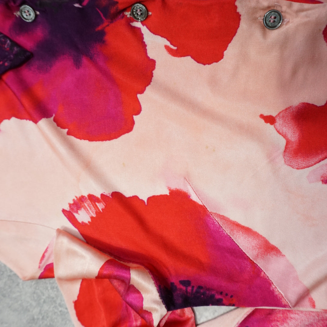 2000s Celine Floral Print Button Up