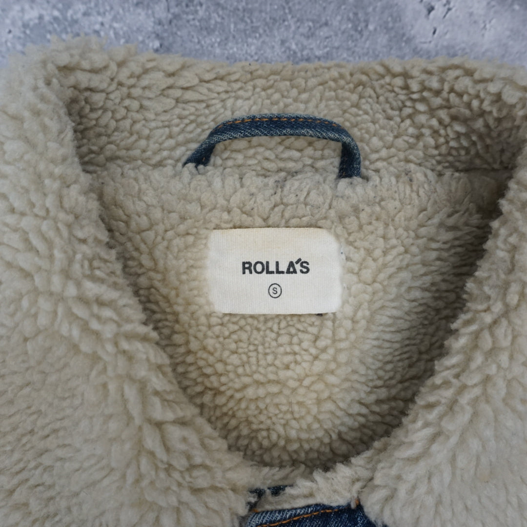 Rolla's Faux Fur Lined Denim Jacket