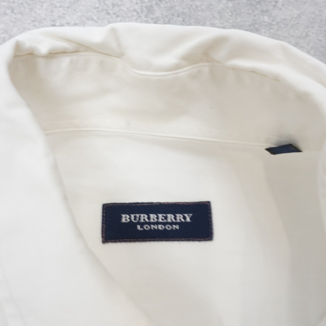 2000s Burberry London Embroidered Logo Button Up Shirt