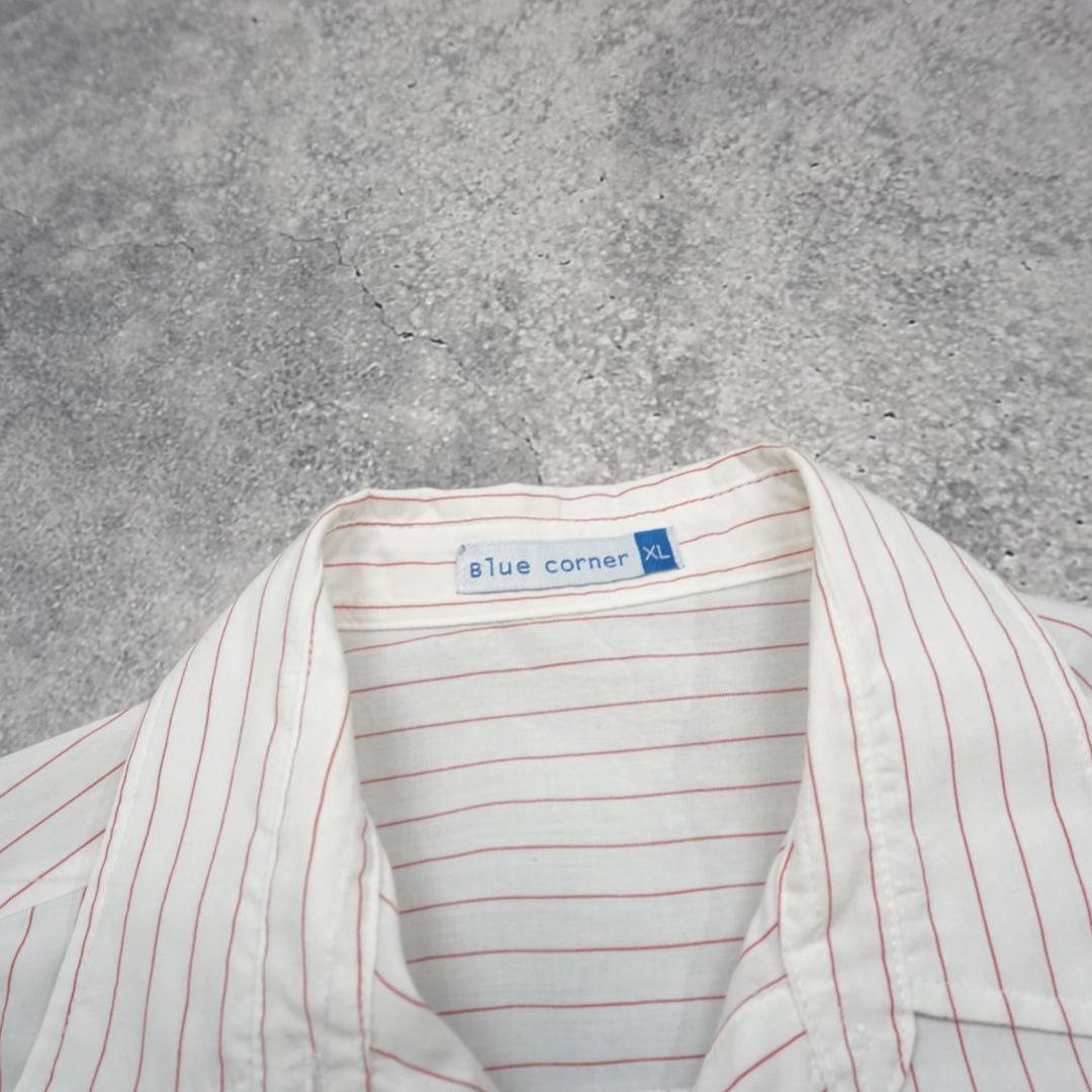 Blue Corner Button Up