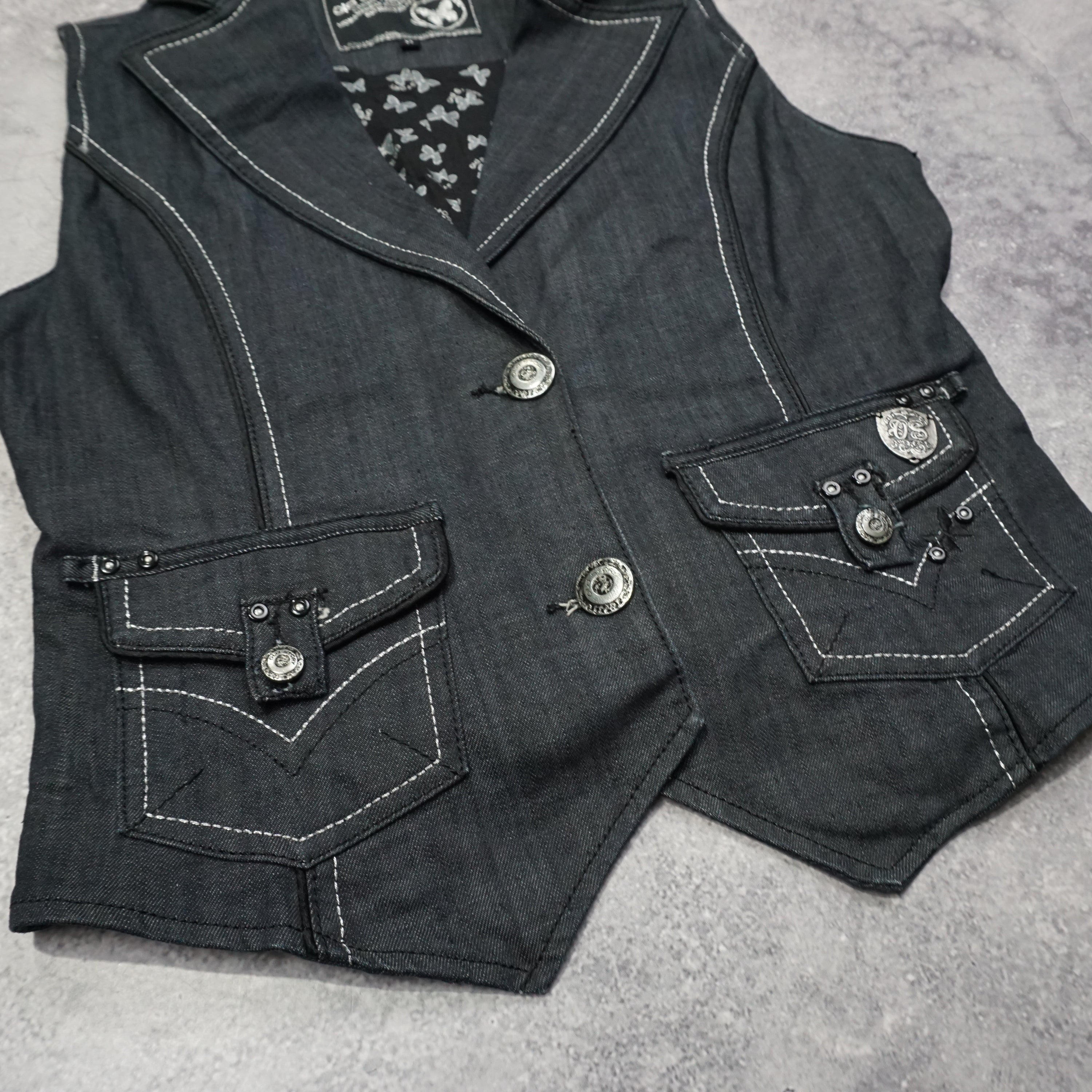 2000s Old Story Denim Vest