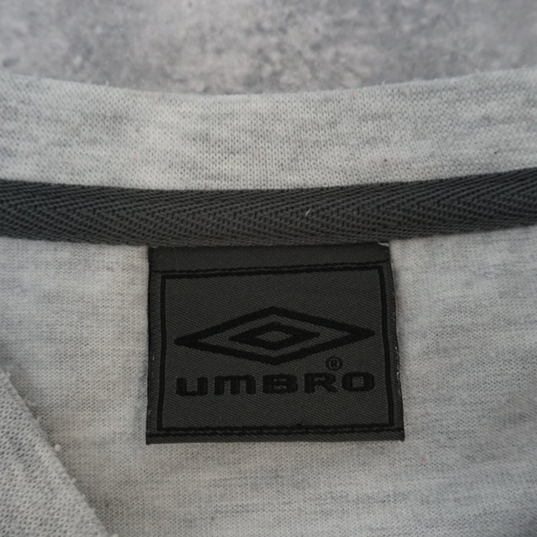 2000s Umbro V-Neck Embroidered T-Shirt