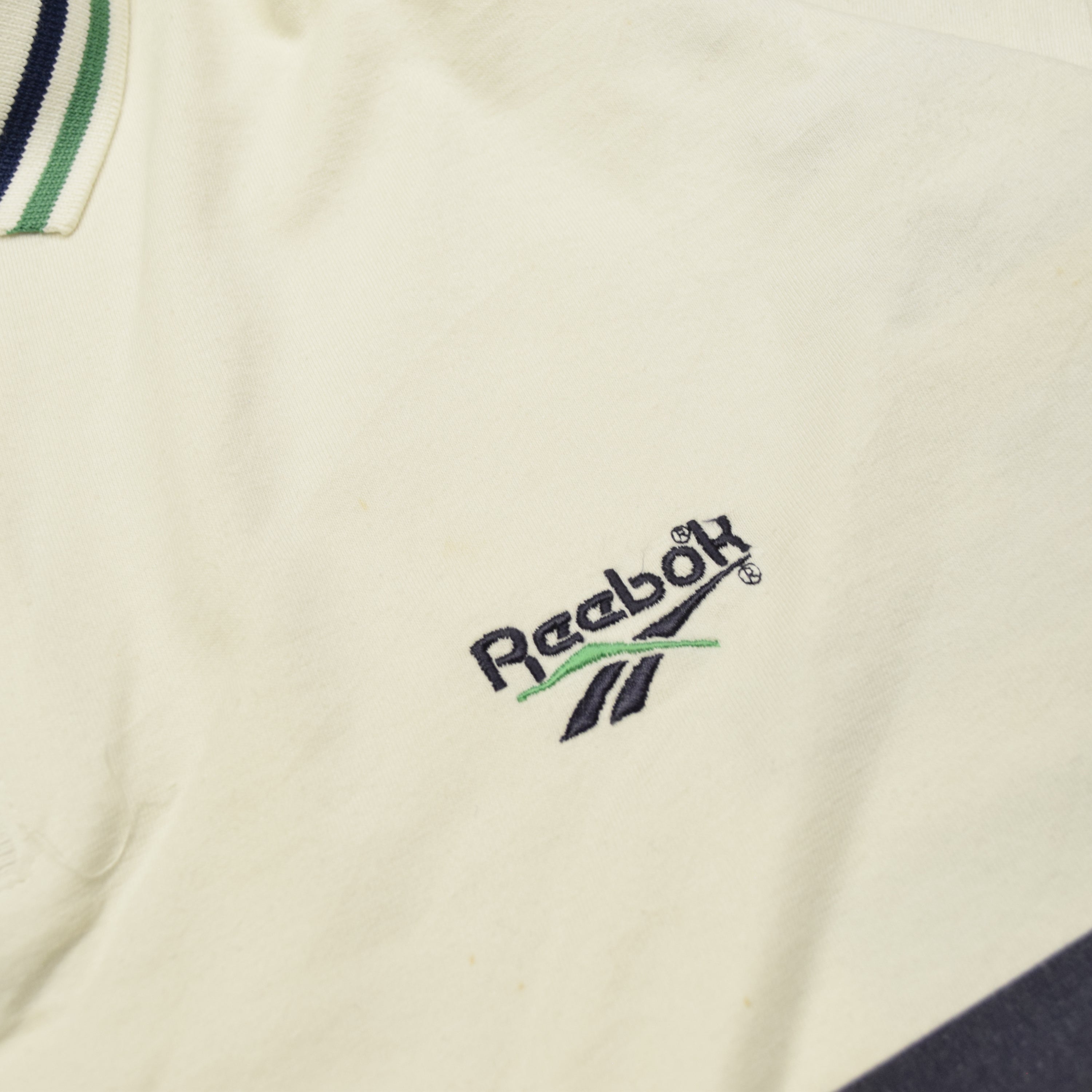 90s Reebok Graphic Striped Polo