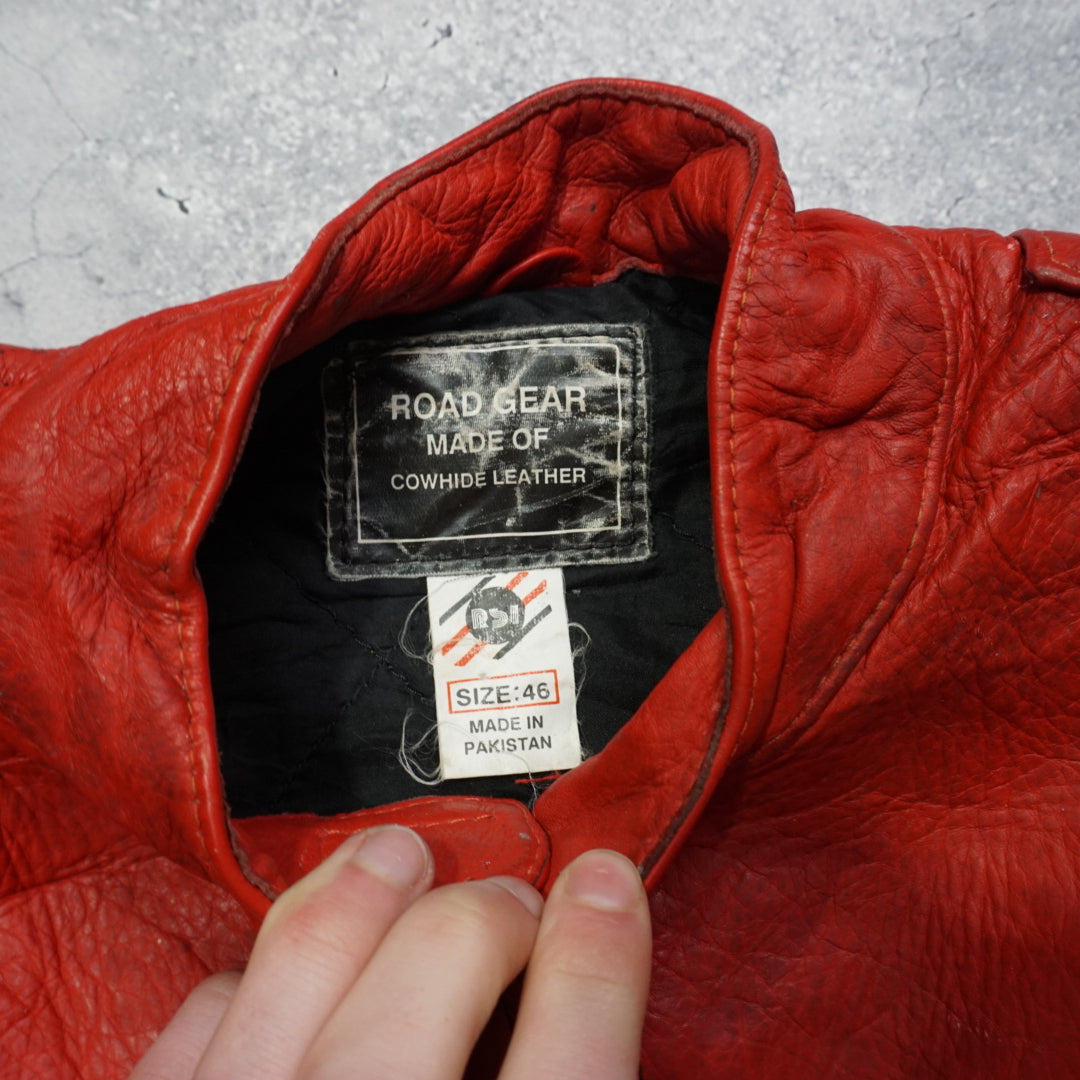 90s Road Gear Biker Leather Jacket