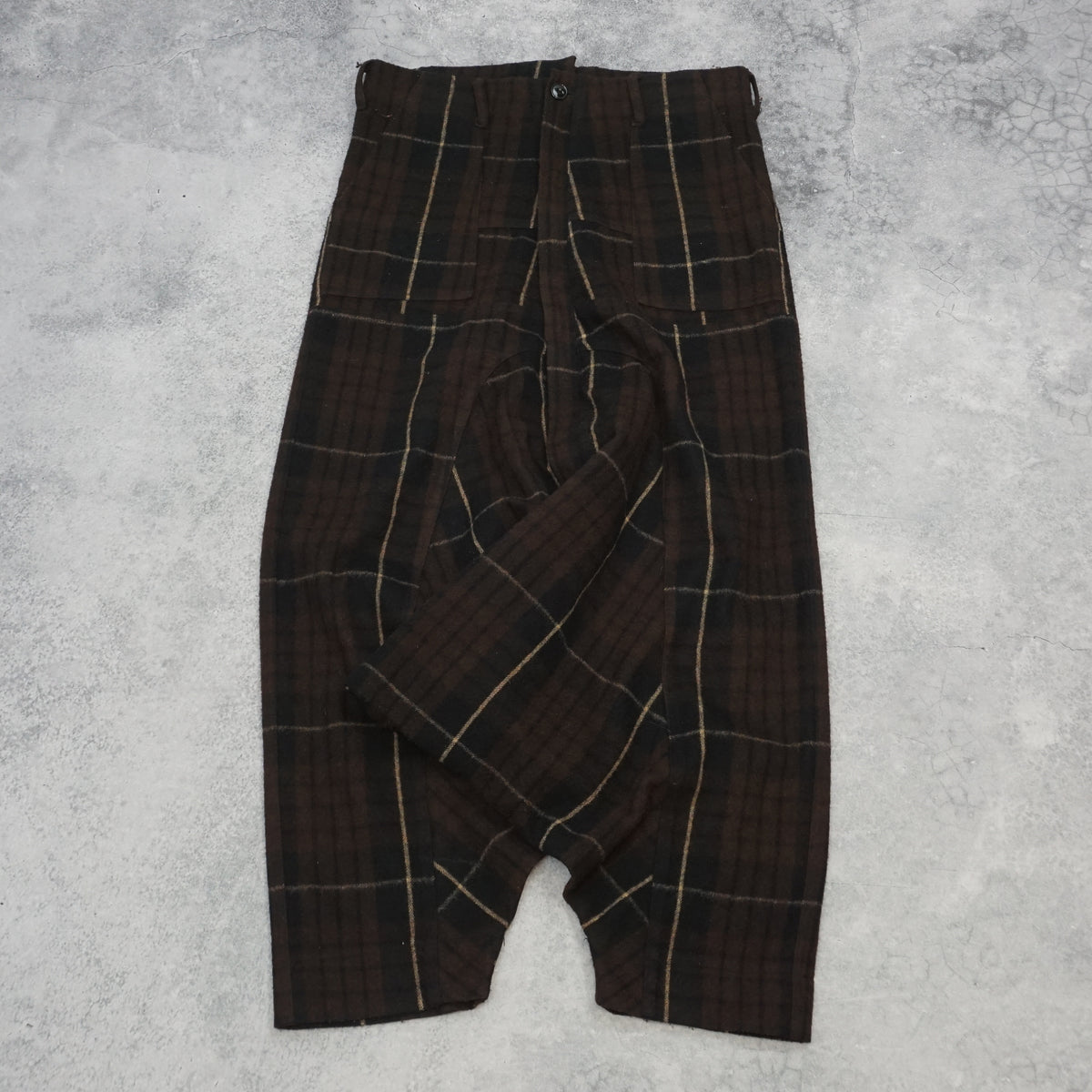 Comme des Garçons Plaid Drop Crotch Pants