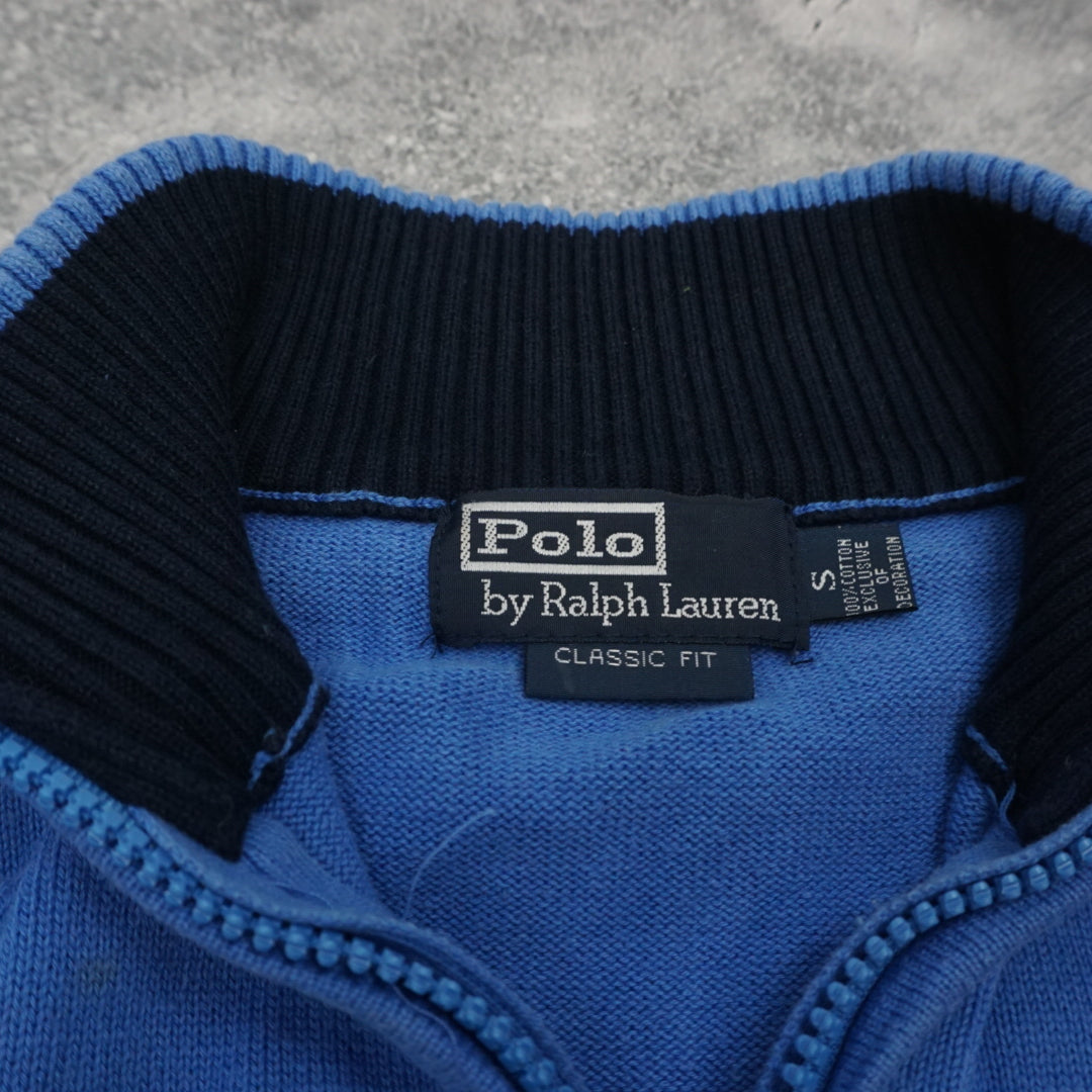 2000s Polo By Ralph Lauren Classic Fit Cotton Quarter Zip Jumper