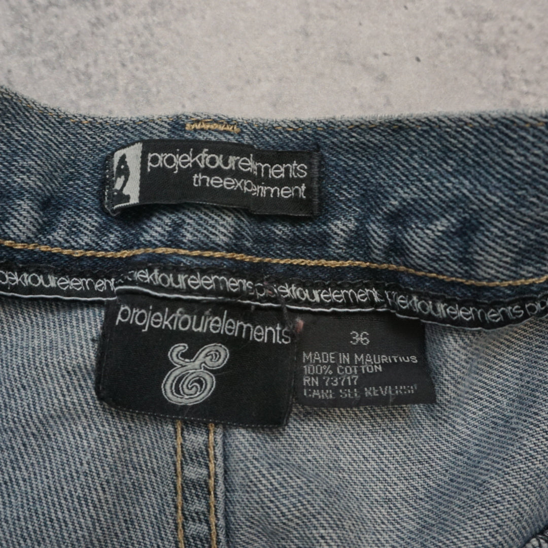 2000s Projekfourelments Wide Leg Jeans