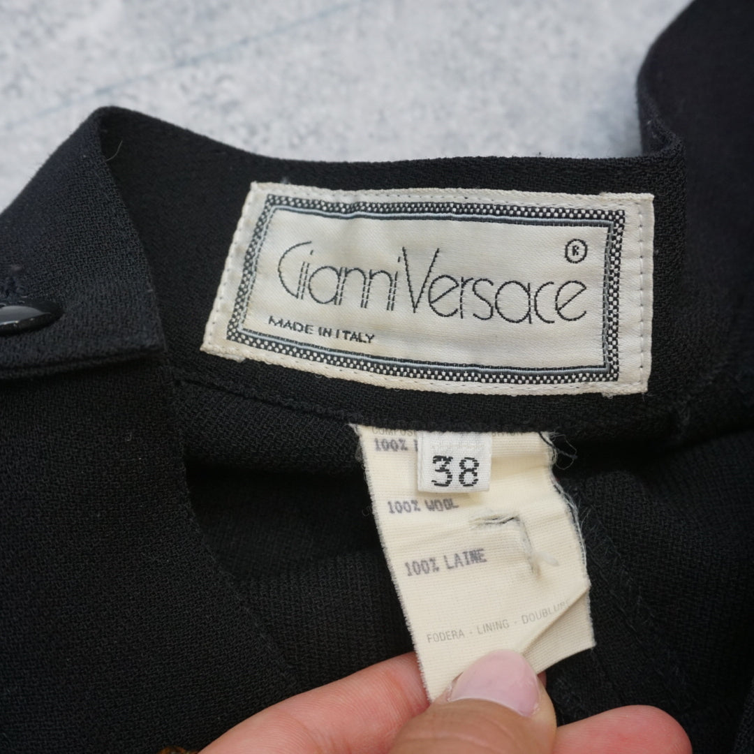 90s Gianni Versace Wool Wrap Skirt Pants