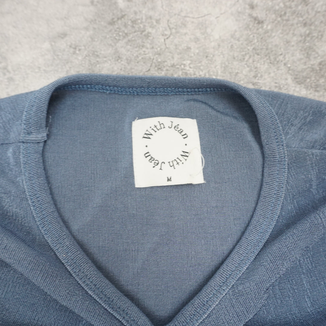 With Jean Ruched Sleeveless Dress
