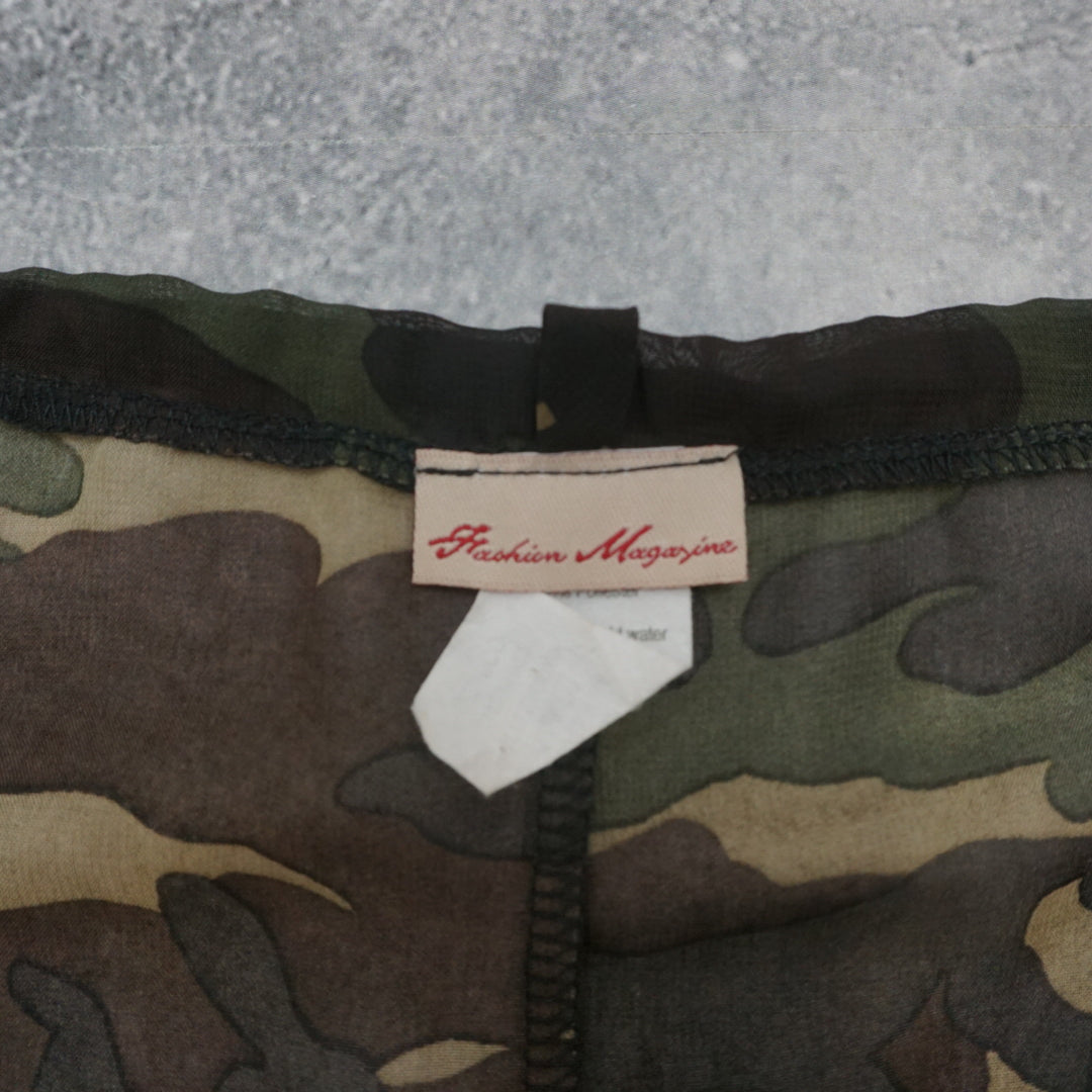 Fashion Magazine Camo Print Cami