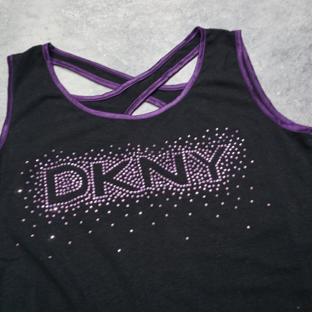 2000s DKNY Rhinestone Tank Top