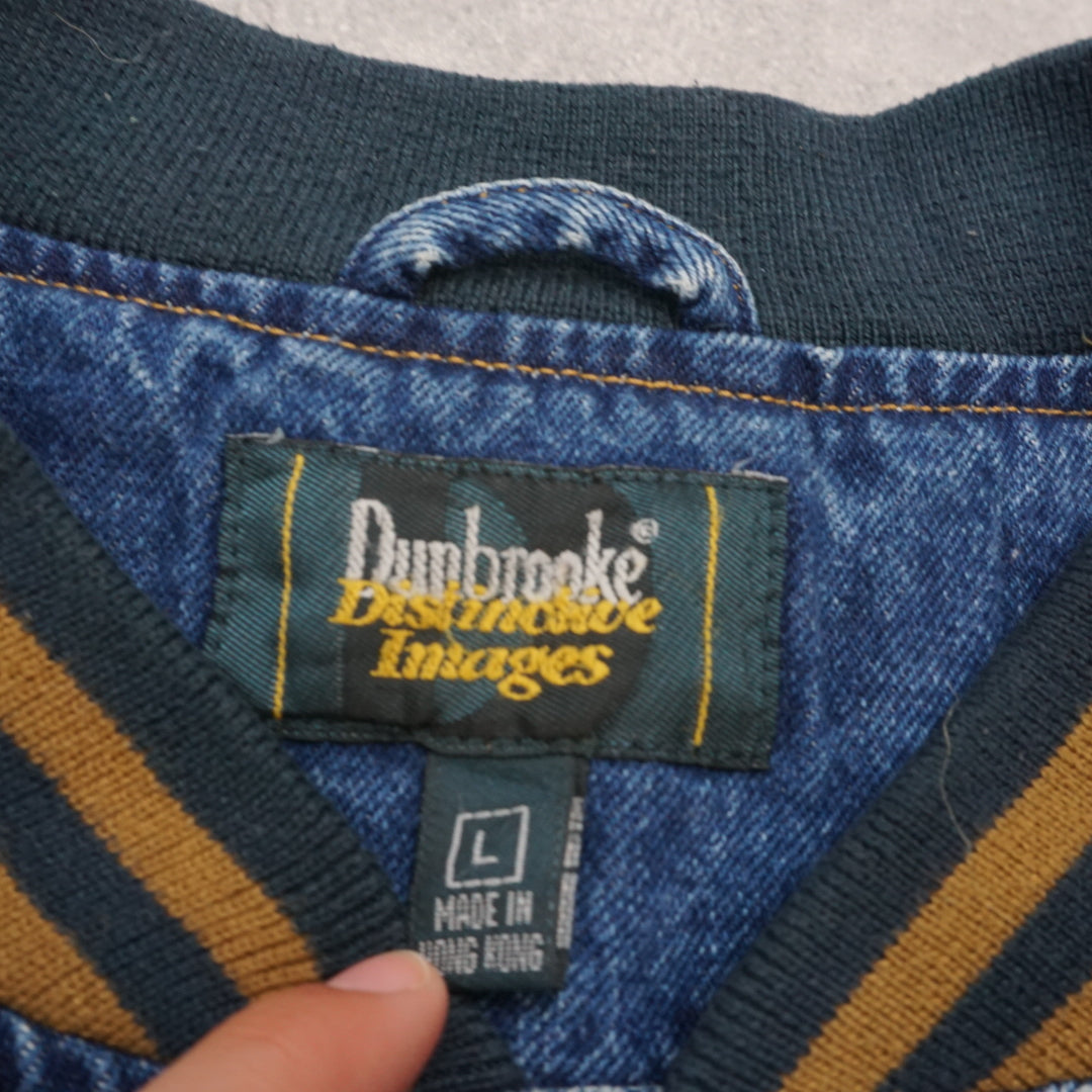 90s Dunbrooke Denim Varsity Jacket