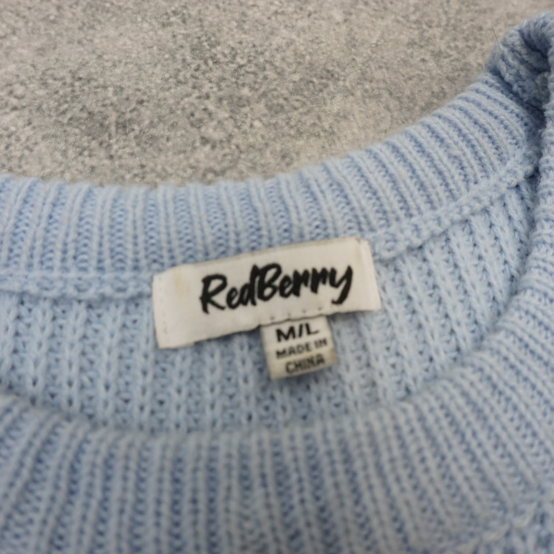 RedBerry Cropped Contrast Piping Top Knit