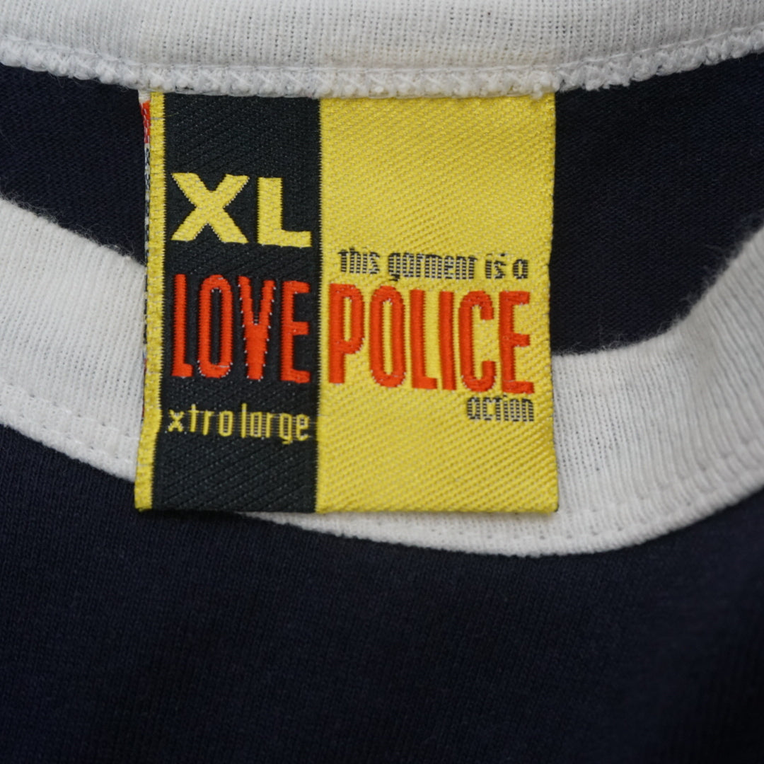 2000s Love Police Eskimo Joe Raglan Graphic T-Shirt