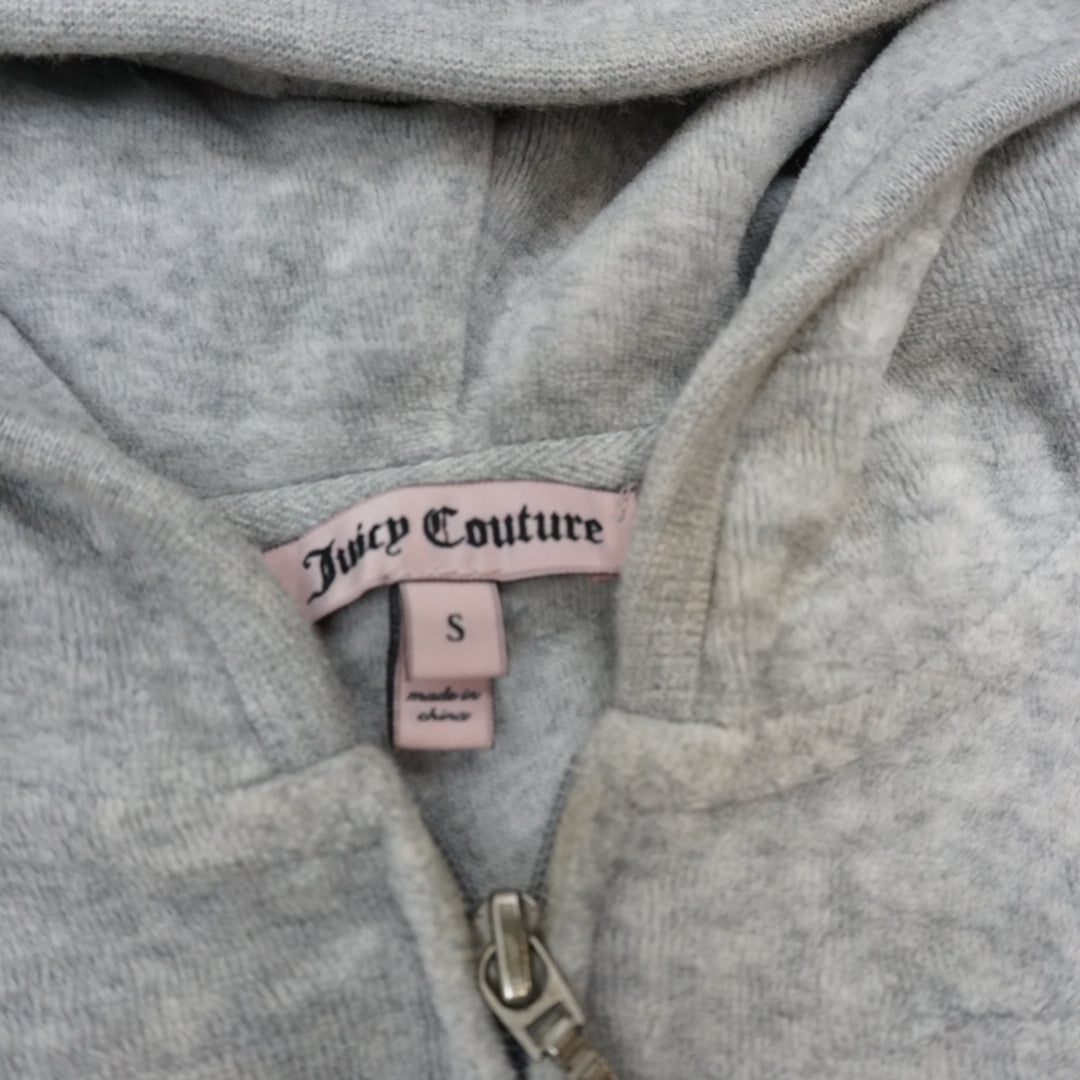 2000s Juicy Couture Velour Rhinestone Crown Hoodie Velour