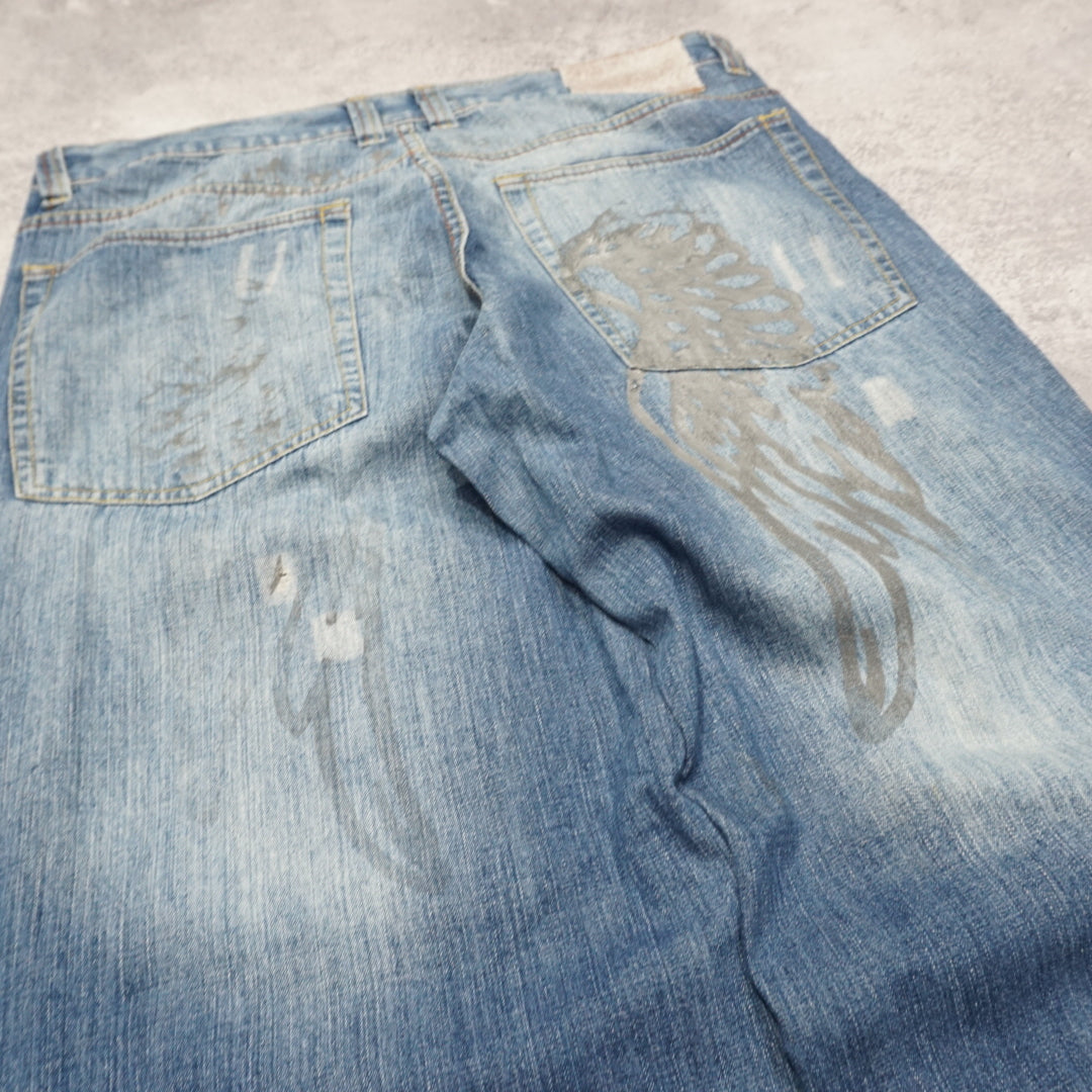 2000s Back Print Jeans
