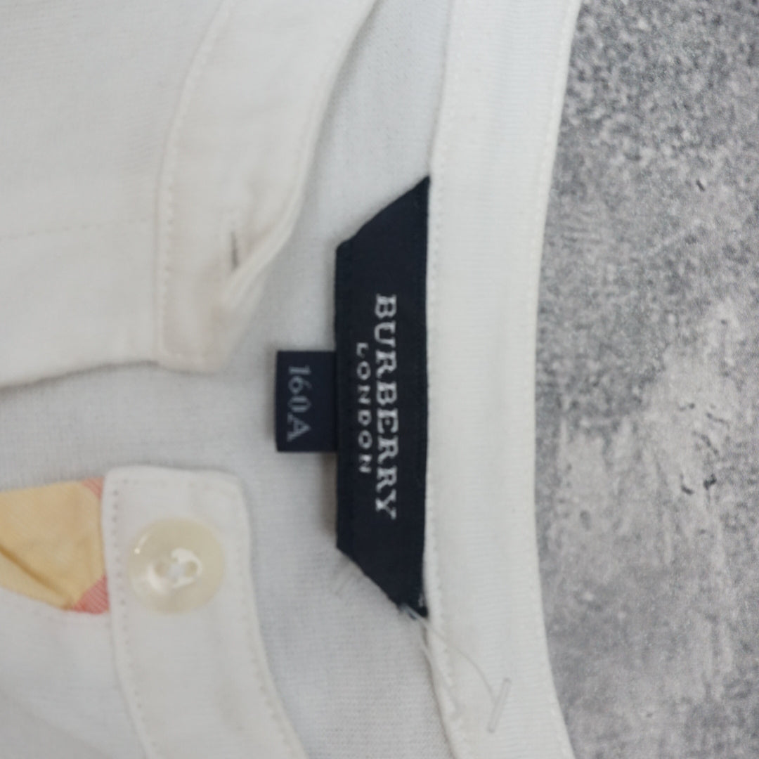 2000s Burberry London Ruffle Sleeve Top