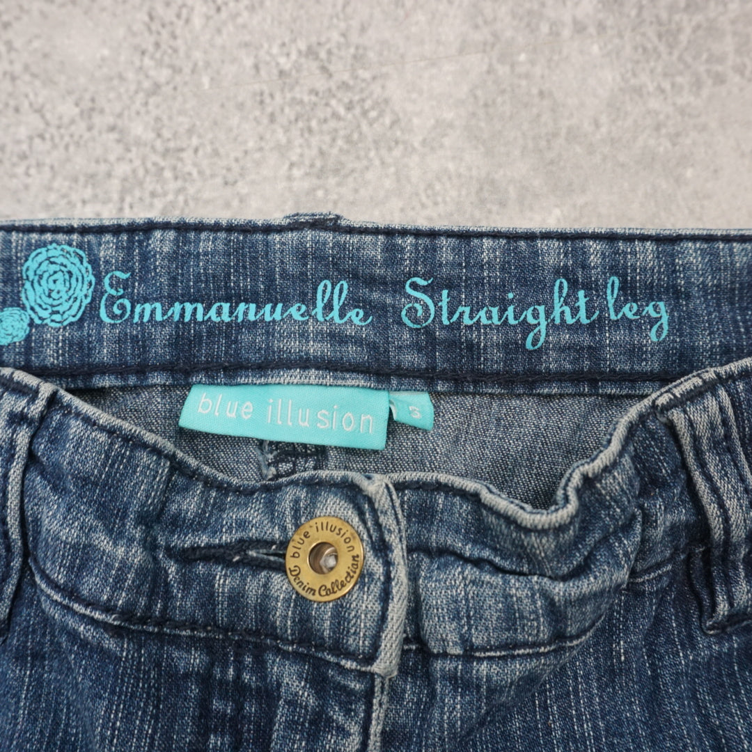 2000s Blue Illusion Emmanuelle Jeans Straight Leg