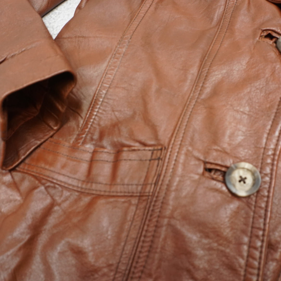 Brown Leather Blazer