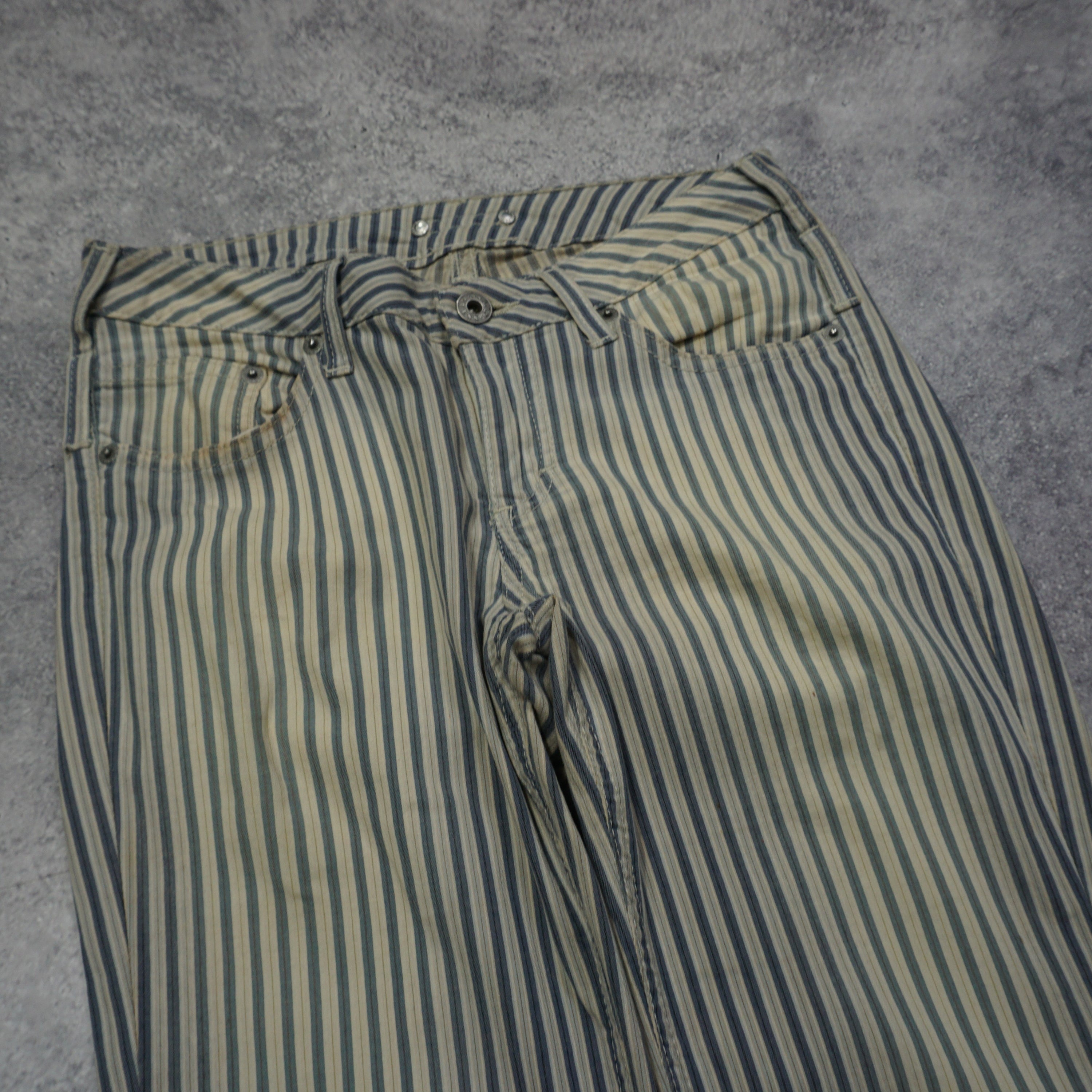 2000s Guess Striped Low Rise Pants