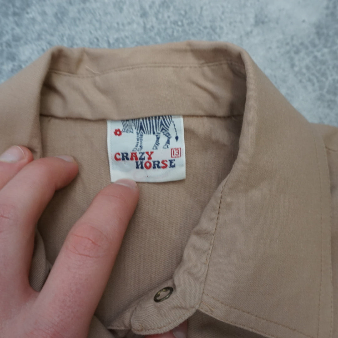 90s Crazy Horse Snap Button Shirt