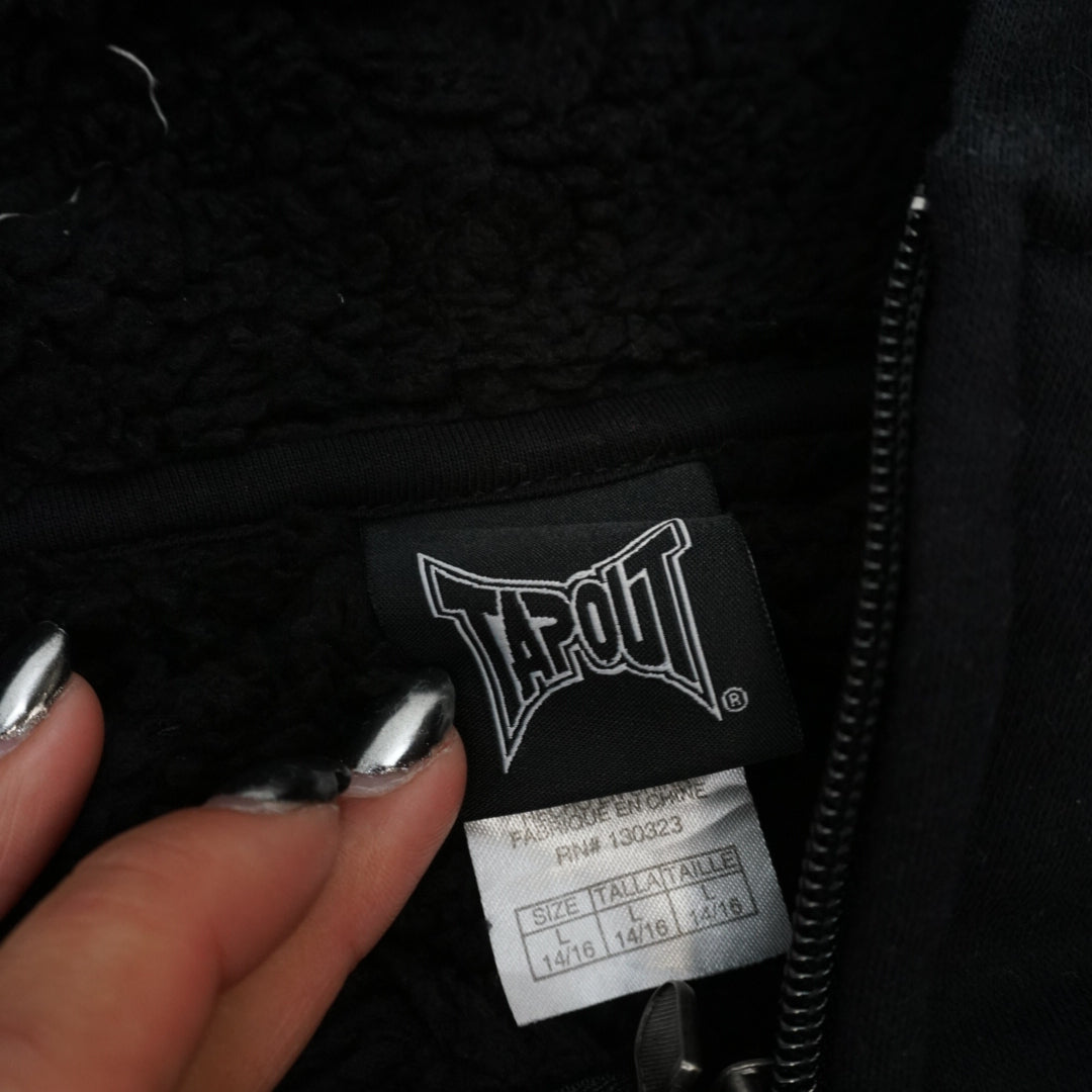 2000s Tapout Sherpa Lined Embroidered Hoodie