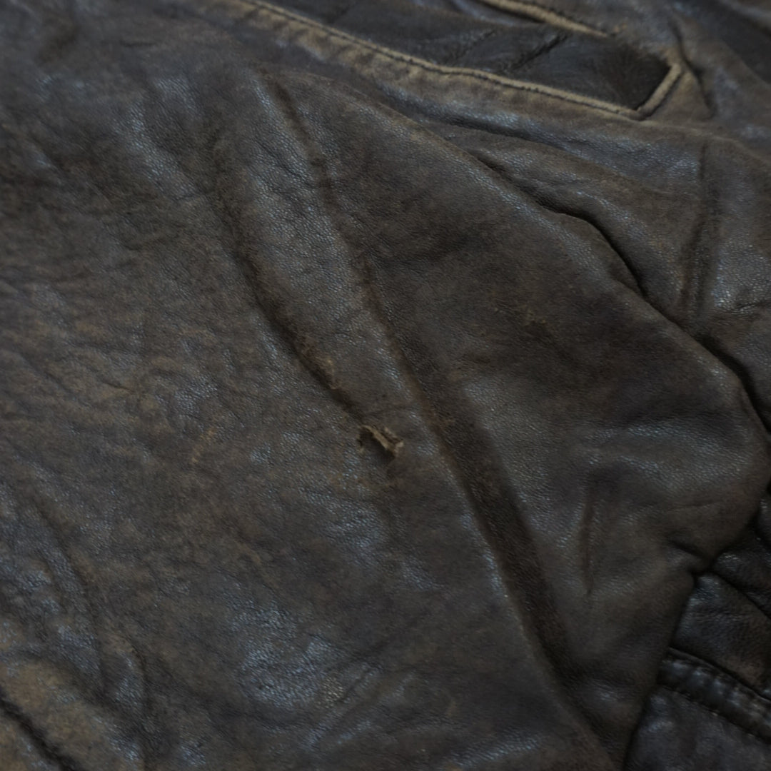 90s Adler Western Yoke Bomber Leather Jacket