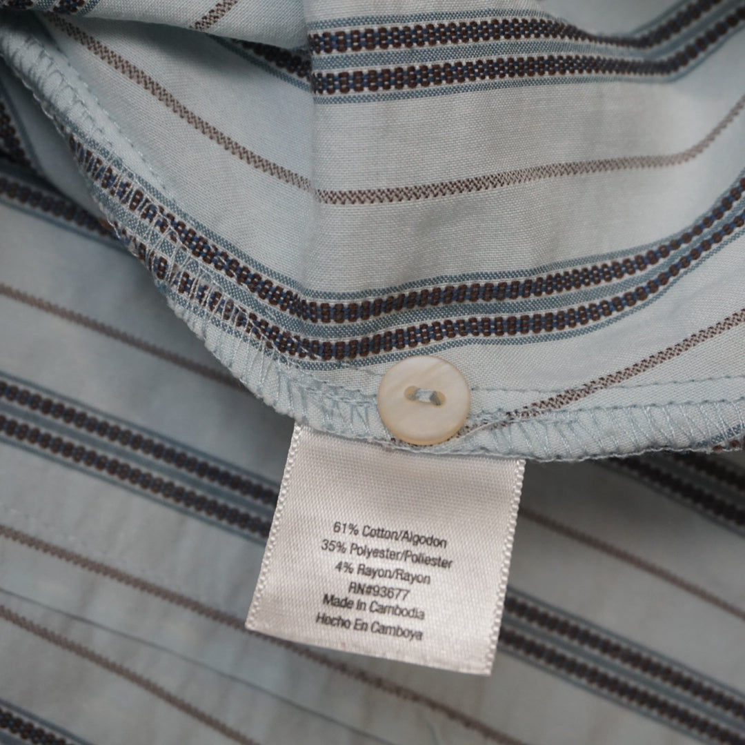 2000s A.N.A Striped Button Up