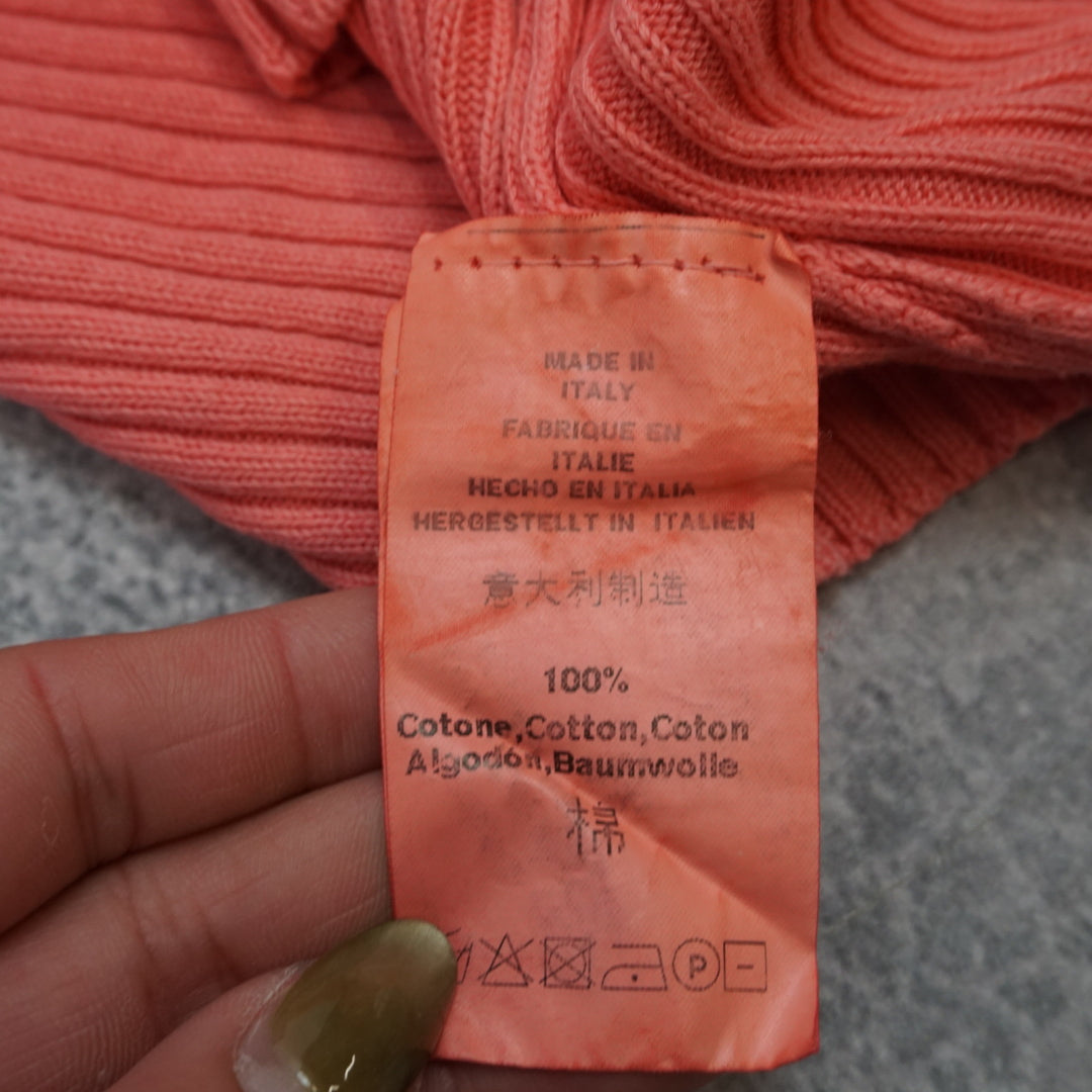 Brandy Melville Cropped Ribbed V-Neck Knit Sweater