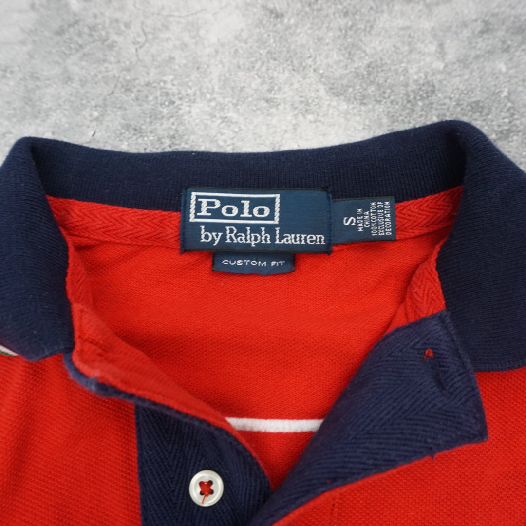 2000s Polo Ralph Lauren Custom Fit Colour Blocked Polo