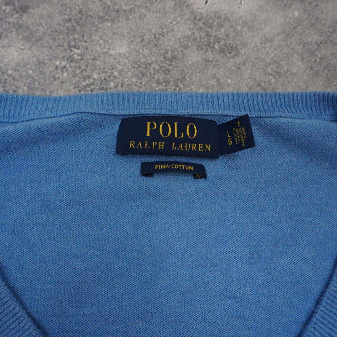 Polo Ralph Lauren V Neck Pima Cotton Sweater