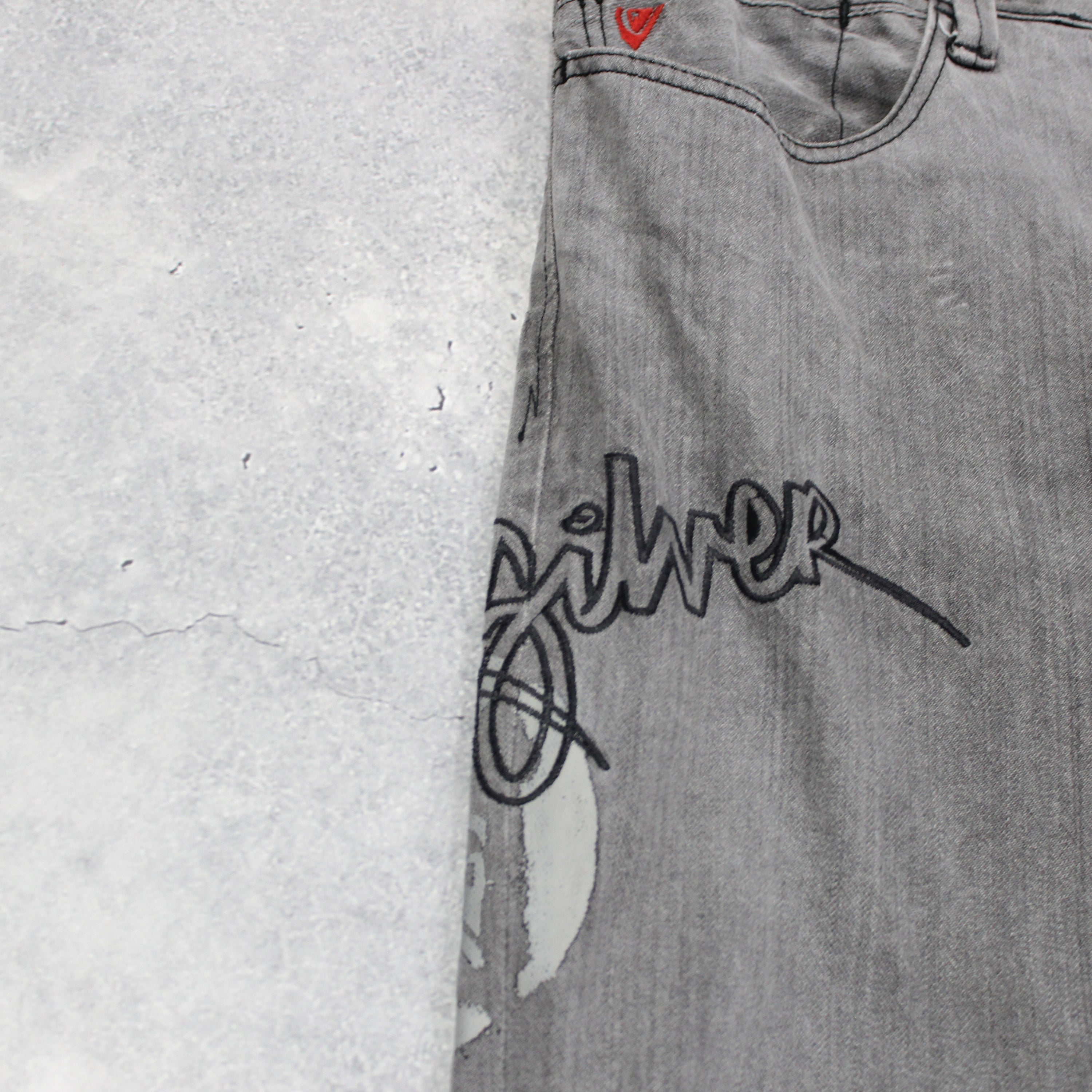 2000s Quiksilver Boot Cut Jeans Loose Fit