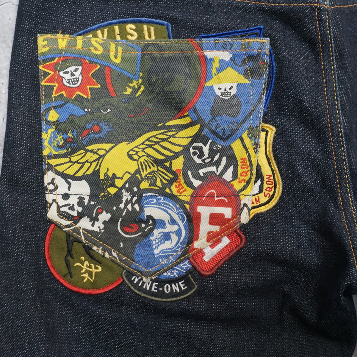 Evisu Selvedge Patch Pocket Jeans