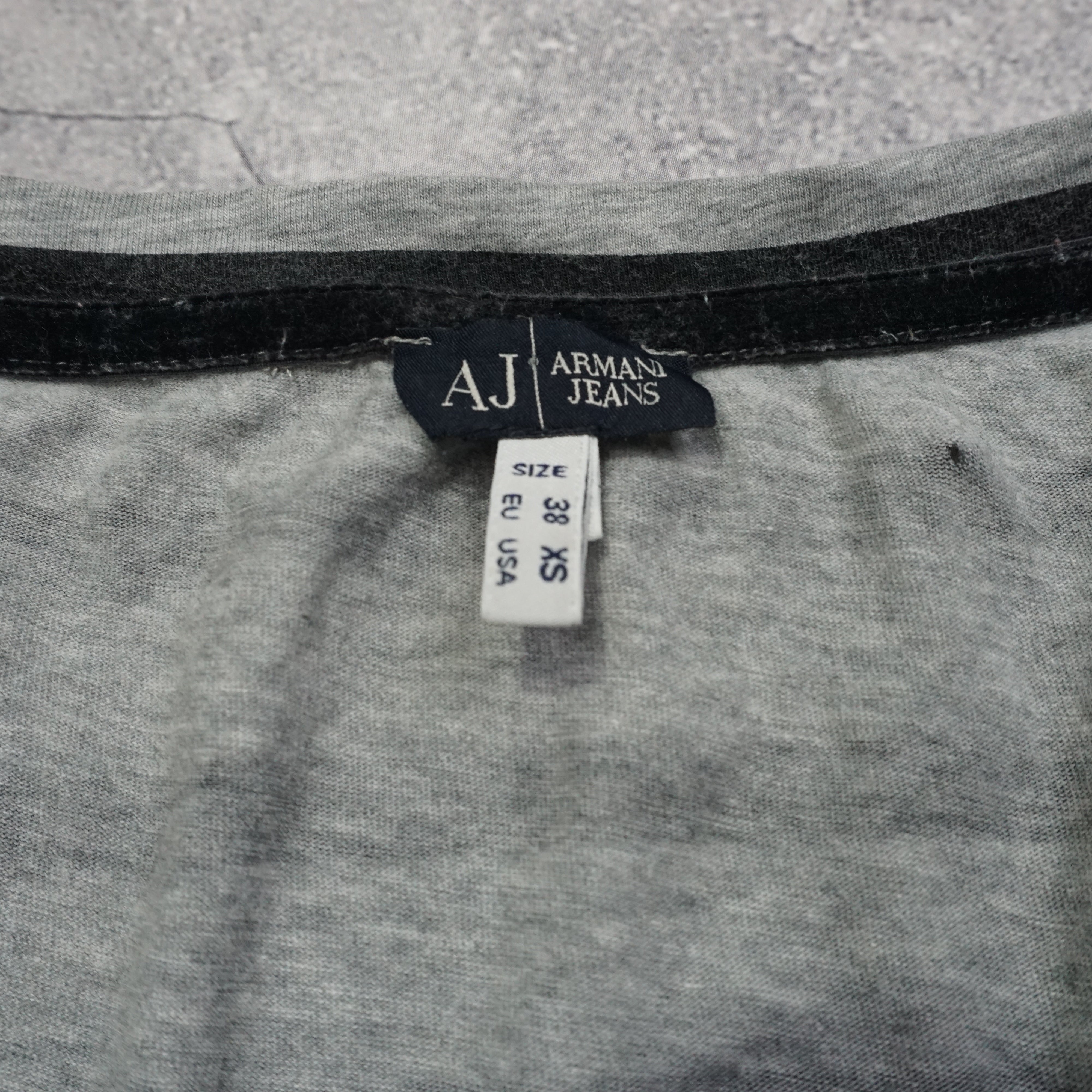 2000s Armani Jeans Striped Graphic Top Long Sleeve – Garmes