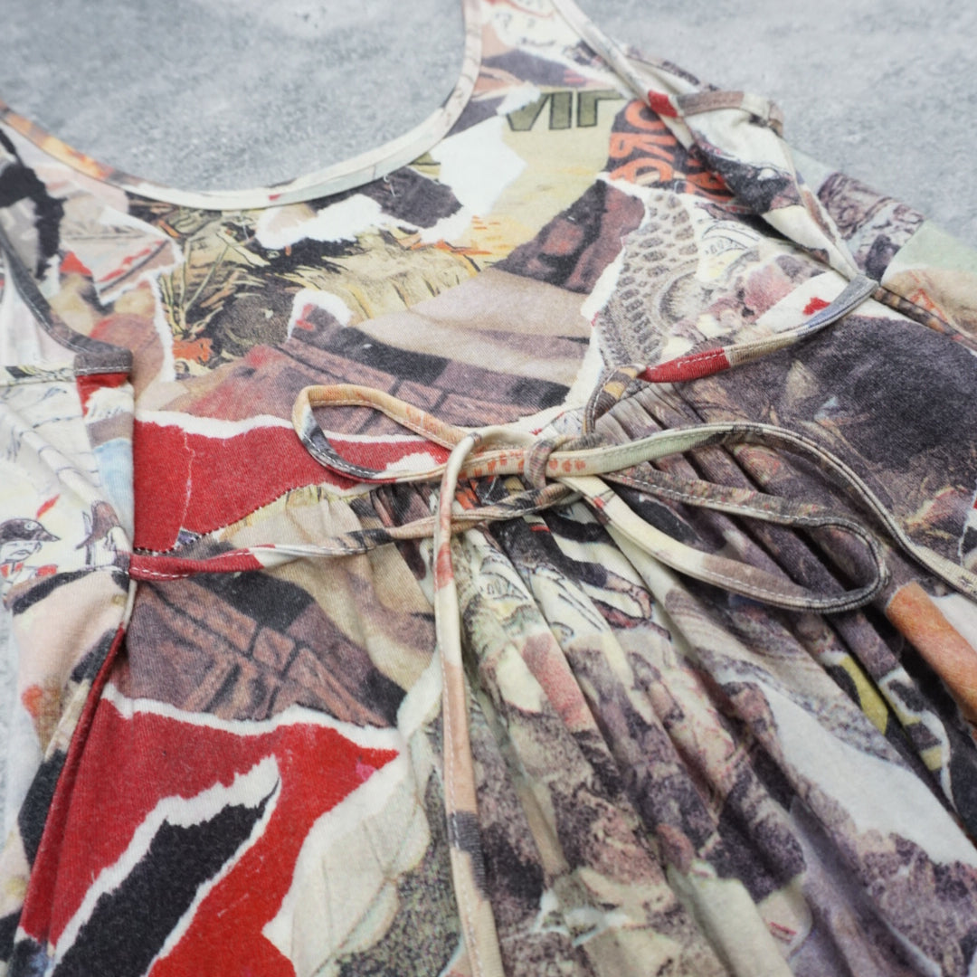 2000s Collage Print Top